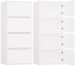 Komoda ALMA BIAŁA Szafka 4 Drzwi 4 Półki