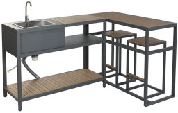 Urządzenie kuchenne Home ESPRIT Szary Naturalny 127 x 100 x 90 cm 127 x 100 x 95 cm