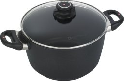 Swiss Diamond Suppegryde m/låg 24 cm 5,2L, induktion Sort