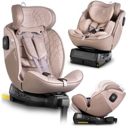 Fotelik samochodowy Nukido Aero Line beżowy 0-36 kg ISOFIX
