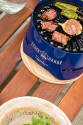 Palenisko ogrodowe Ambiance Grill Stołowy Feuerhand Tamber Cobalt Blue