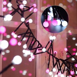 Lampki choinkowe 288 LED 6m PINKCOLD kólki ze ster