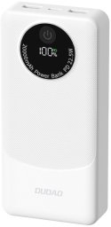 Powerbank Dudao K12Pro 22.5W PD 20000mAh USB-A, USB-C - baltos spalvos