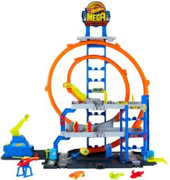 Hot Wheels Mega Garaż GIGAPĘTLA Tor wyścigowy + auto JBM74