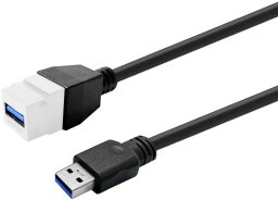 Kabel USB VivoLink Vivolink Keystone Baltas USB3,0 A-Female to USB3,0 A-Male