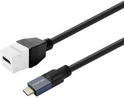 Kabel USB VivoLink Vivolink Keystone Baltas USB-C female to USB-C male