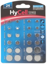 Hycell Baterie Zestaw ogniw guzikowych każdy 2x AG 1, AG 3, AG 4, 5 AG, AG 8, AG 10, AG 12, AG 13 i każdy 2x CR 1620, CR 2016 CR 2025 CR 2032