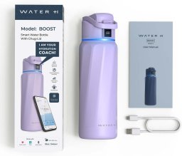 WaterH BOOST Chug Lid smart drinking bottle, 946 ml, purple