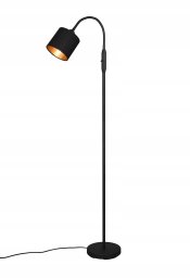 Trio Tommy floor lamp, 1-piece, E14, matte black/gold