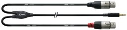 Cordial -Y-cable, 3.5mm - 2 x XLR female, 3 m