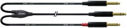 Cordial 6.3 mm to 2 x 6.3 mm audio cable, 6 m