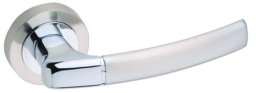Door handle DH 91A, chrome-plated, universal, stainless steel color.