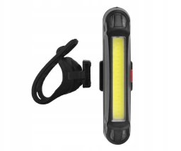 LED bicycle flashlight ENTAC, IP65, 2W, 100lm, 4 functions, USB rechargeable, 8.2 x 1.5 cm