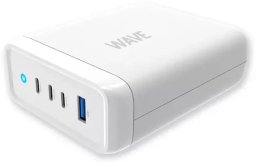 Wave 100 W USB charging station, 3x USB-C + 1x USB-A, white
