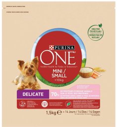 DIAMOND PET FOODS Dry dog   food ONE Mini Sensitive, with salmon and rice, 1.5 kg