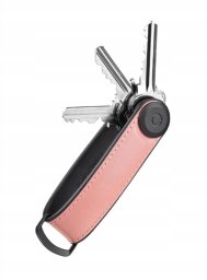 Orbitkey Hybrid Leather Key Organiser, pastel pink