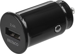 Deltaco USB-CAR123, Auto, Cigar lighter, Black