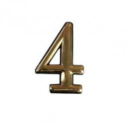 DOOR NUMBERGOLD 4 PLASTM