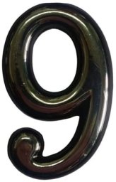 PLASTIC DOOR NUMBER 50 MM CROME P.D