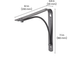 ARCH 230X180 MM ANTHRACITE