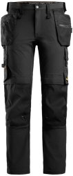 SNICKERS WORKWEAR 6271 AllroundWork Full Stretch arbejdsbukser med hylsterlommer, sort, størrelse Str: 056
