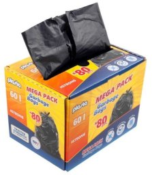 Staples GARBAGE BAGS PLASTA MEGA PACK 60L 80PCS