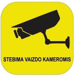 STICKER SURVEILLANCE CAMERA 125X125MM