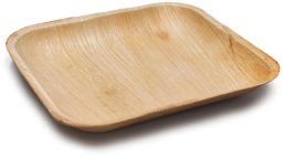PALM LEAF PLATES SQUARE 15X15CM 6 PCE