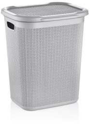 LAUNDRY BASKET 50L KNIT M-079 ICE GRAY
