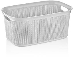 LAUNDRY BASKET 38L KNIT M-080 ICE GRAY