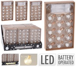 ŁAŃCUCH LED 15LED PŁATKI ŚNIEGU 3 wzory