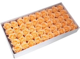 Brzoskwiniowe Mydlane Róże - Komplet 50 sztuk w Pudełku