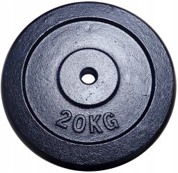 Obciążenie Talerz Żeliwny do Gryfów Ćwiczeń KUBISPORT 20 kg 25 mm