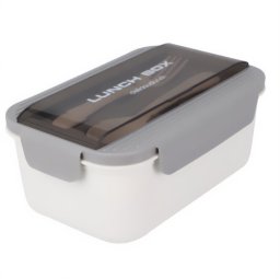 Szczelny lunchbox ze sztućcami, 21 x 14 x 7 cm