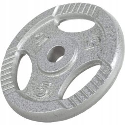 Obciążenie żeliwne talerz z uchwytami 5 kg 30 mm