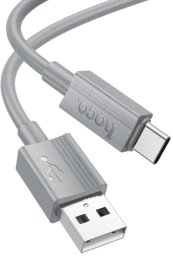 Kabel USB Hoco USB-A - USB-C 1 m Szary
