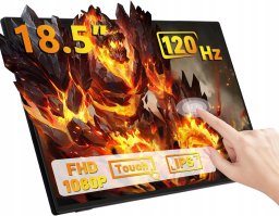 GeeekPi Przenośny monitor 18,5'' 1920x1080 IPS ekran dotykowy 120 Hz 1080p