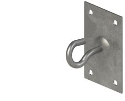 Hak płytowy do zamocowania uchwytów odciągowych na ścianie budynku (S401/M16)