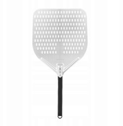 Perforowana łopata do pizzy z anodowanego aluminium z aluminiowym uchwytem, kwadratowa, 355x405x710 mm | TECHNICA, Pizza Line