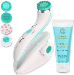 Lumineo Professional line szczoteczka do twarzy brush pro turkusowa + Żel oczyszczajacy lumineo do wszystkich typów cery 100 ml