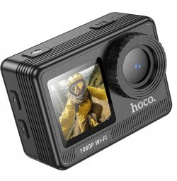 HOCO kamera sportowa z dwoma wyświetlaczami DV103 czarna