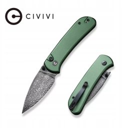 Nóż CIVIVI Qubit Damast Aluminum Green C22030E-DS1