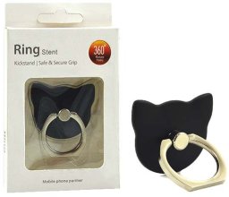 UCHWYT TELEFONU STOJAK KOT CZARNY UNIWERSALNY VEGA NA RĘKĘ RING HOLDER