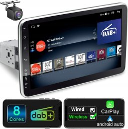 LEROAADZ Radio samochodowe Android GPS 9''DAB+ Carplay 1Din 8Core 2G+32G