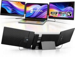 domyfan S3 Przenośny monitor 14" do laptopa potrójny ekran 1080P 2024 nowy