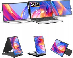EVICIV Przenośny monitor 14" 2K laptop 2240 x 1400 NOWY