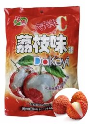 Cukierki o smaku liczi lychee owocowe kulki landrynki twarde mini 350g