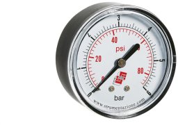 Manometr standardowy z przyłączem tylnym, śr. 50mm, 0-12bar, G1/4, M50A.PL012G14
