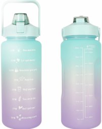 RoGer Motivational Water Bottle with Time Marker Reminder Tracker 2L