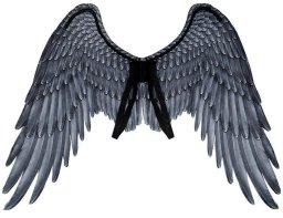 Grå englevinger i stof